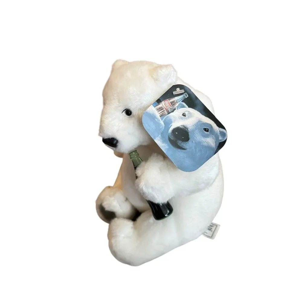 1999 Vintage Coca Cola White Colar Bear‎ Plush New